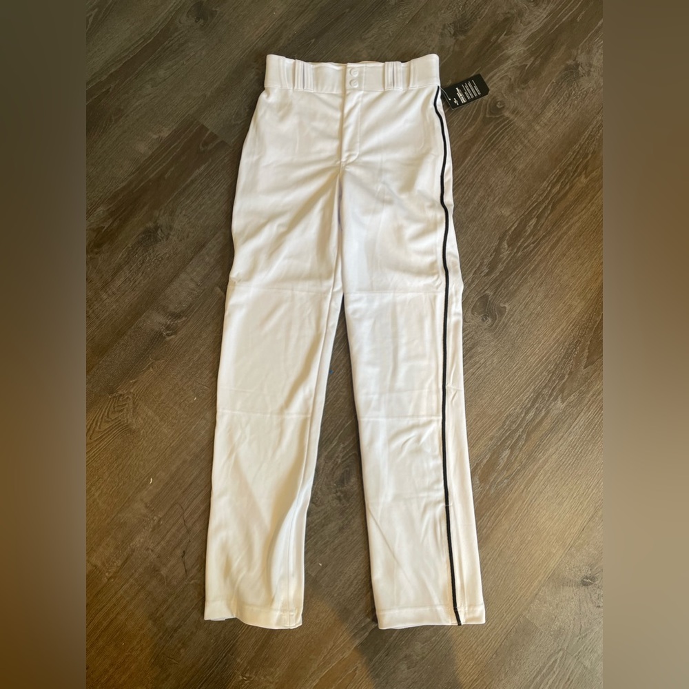 Boys Xl NWT baseball pants black piping